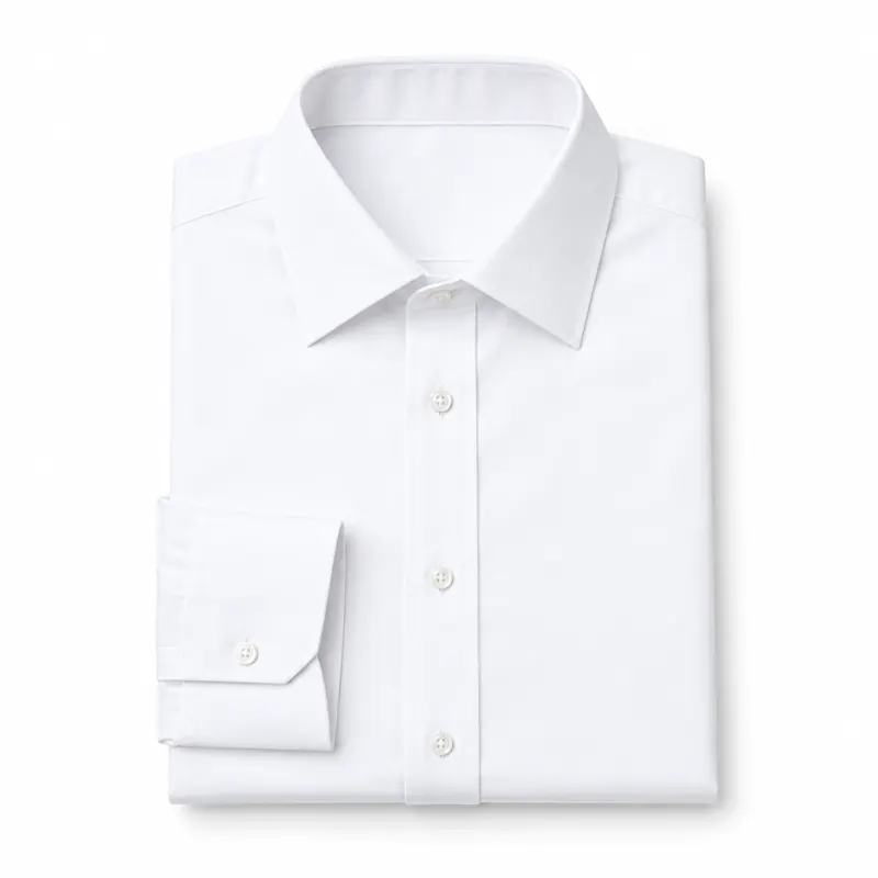 Ilustración de una camisa blanca doblada y limpia