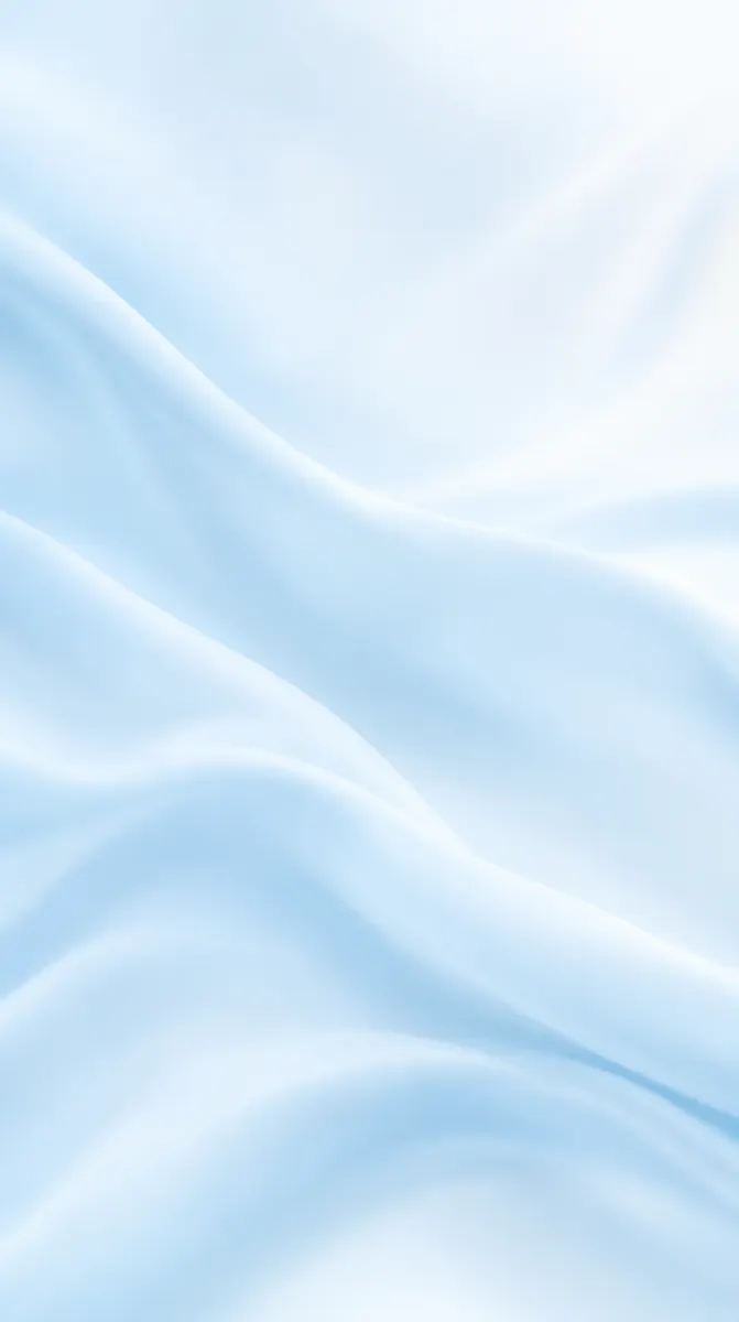 Ilustración de una tela de seda azul claro con pliegues suaves